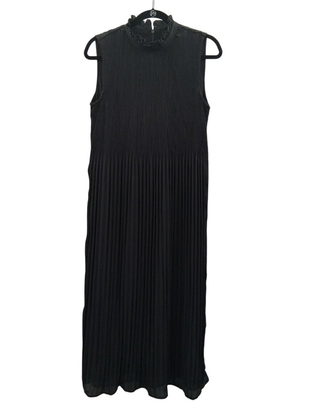 Chicos Black Label Pleated Midi Dress Size 8 NWT